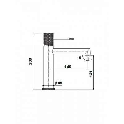 Orabella Terra Αναμεικτική Μπαταρία Νιπτήρα Black Mat 10184