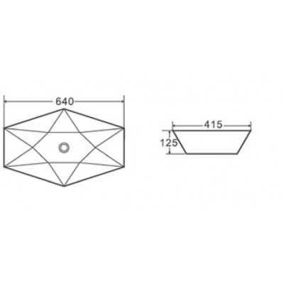 Karag Lt1139 Επικαθήμενος Νιπτήρας Πορσελάνης 64x41.5cm Λευκός