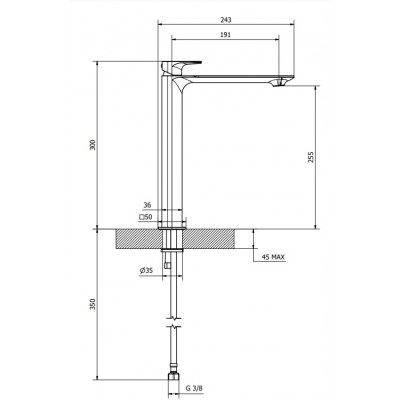 Teorema Slope Bourbon Metal - Μπαταρία Νιπτήρος 230905