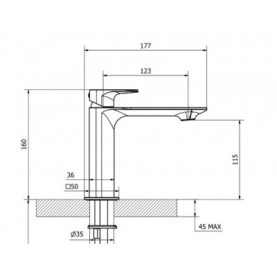 Teorema Slope Bourbon Metal - Μπαταρία Νιπτήρος 230911