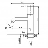 Karag Joan Brass Pattern Αναμεικτική Μπαταρία Νιπτήρα Ασημί 24601-424A-BP