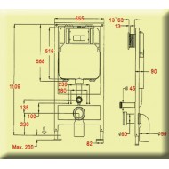 Gloria Hotelia 27-7000 Εντοιχιζόμενο Πλαστικό Καζανάκι Ορθογώνιο Χαμηλής Πίεσης (27-7000)