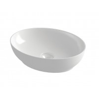 Orabella Olympia Επικαθήμενος Νιπτήρας 50x38x14.4cm Trend Oval 02 White Glossy