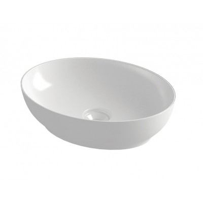 Orabella Olympia Επικαθήμενος Νιπτήρας 50x38x14.4cm Trend Oval 02 White Glossy