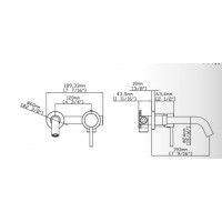 Karag Artemis 911P-C Σετ Μίκτης & Στόμιο Εντοιχισμού Νιπτήρα 1 Εξόδου Inox Chrome