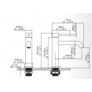 Karag Artemis Αναμεικτική Μπαταρία Νιπτήρα Μαύρη B99001-N