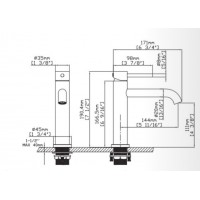 Karag Artemis Black Αναμεικτική Μπαταρία Νιπτήρα Μαύρη B99001-N