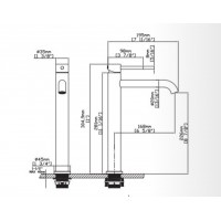 Karag Artemis Αναμεικτική Μπαταρία Νιπτήρα Ψηλή Cromo B99002-C