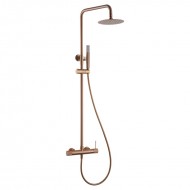 Imex Line Ρυθμιζόμενη Στήλη Ντουζ με Μπαταρία 95-132cm Rose Gold BDD038/ORC