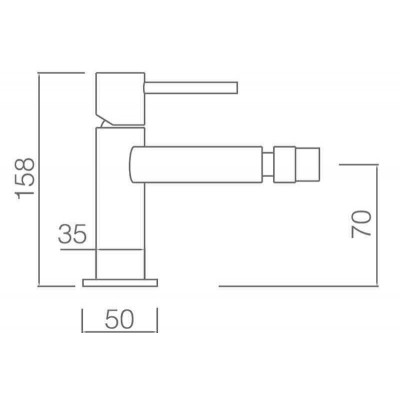 Imex Moscu Μπαταρία Μπιντέ Inox Ανοξείδωτη 316L BDK034-2