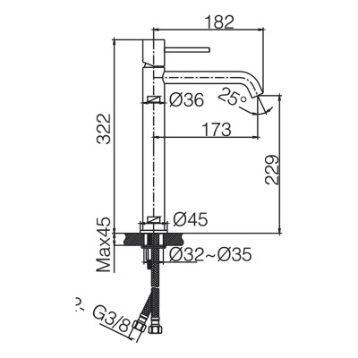 Imex Monza Αναμεικτική Μπαταρία Νιπτήρα Gold Mat PVD BDM039-3OC