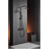 Imex Monza Ρυθμιζόμενη Στήλη Ντουζ με Μπαταρία 88-124cm Black Mat BDM039-NG