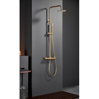 Imex Monza Ρυθμιζόμενη Στήλη Ντουζ με Μπαταρία 88-124cm Gold Mat BDM039-OC