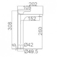 Imex Nassau Αναμεικτική Μπαταρία Νιπτήρα Ψηλή Chrome BDU014-3