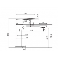 Karag Delos Αναμεικτική Μπαταρία Νιπτήρα Ασημί FV11C299-CP