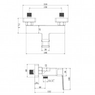 Karag Delos Nero FW31C299-1BL Αναμεικτική Μπαταρία Ντουζ Μαύρη