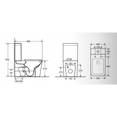 Karag LT Λεκάνη Δαπέδου Rimless με Καζανάκι με Κάλυμμα Λευκή 60,5CM LT 2175A-R