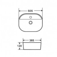 Karag LT 2202 Επικαθήμενος Νιπτήρας Πορσελάνης 50.5x38.5cm Λευκός