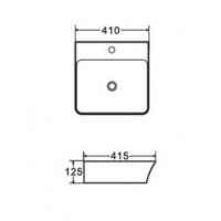 Karag LT 2257 Επικαθήμενος Νιπτήρας Πορσελάνης 41x41.5cm Λευκός