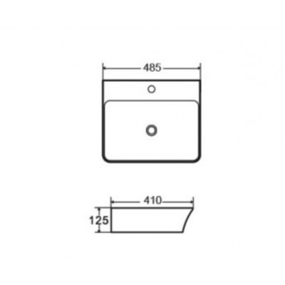 Karag LT 2258 Επικαθήμενος Νιπτήρας Πορσελάνης 48.5x41cm Λευκός