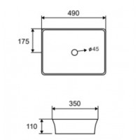 Karag LT 2261 Επικαθήμενος Νιπτήρας Πορσελάνης 49x35cm Λευκός