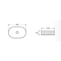 Karag LT 2285 Επικαθήμενος Νιπτήρας Πορσελάνης 50x32cm Λευκός