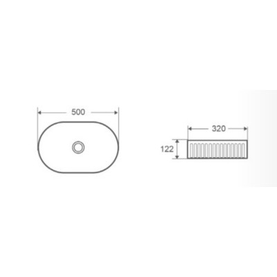 Karag LT 2285 Επικαθήμενος Νιπτήρας Πορσελάνης 50x32cm Λευκός