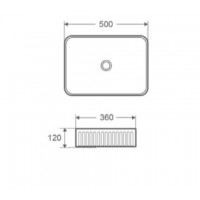 Karag LT 2288 Επικαθήμενος Νιπτήρας Πορσελάνης 50x36cm Λευκός