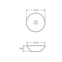 Karag LT 3004 Επικαθήμενος Νιπτήρας Πορσελάνης 41.5x41.5cm Λευκός