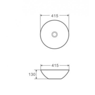 Karag LT 3004 Επικαθήμενος Νιπτήρας Πορσελάνης 41.5x41.5cm Λευκός