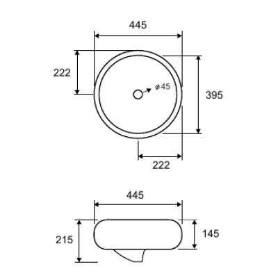 Karag LT3104 Επικαθήμενος Νιπτήρας Πορσελάνης 44.5x44.5cm Λευκός