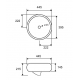 Karag LT3104 Επικαθήμενος Νιπτήρας Πορσελάνης 44.5x44.5cm Λευκός