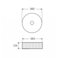 Karag LT 3283-S Επικαθήμενος Νιπτήρας Πορσελάνης 36x36cm Λευκός