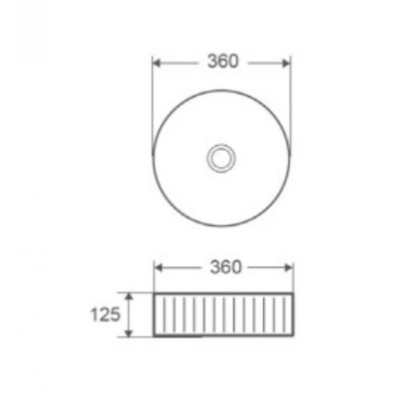 Karag LT 3283-S Επικαθήμενος Νιπτήρας Πορσελάνης 36x36cm Λευκός