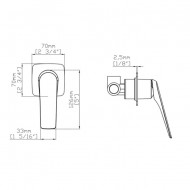 Karag Lea Gun Metal Σετ Μίκτης & Στόμιο Εντοιχισμού Νιπτήρα 1 Εξόδου SO05021-GM