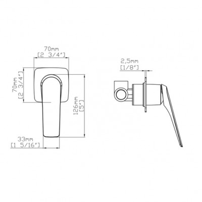 Karag Lea Gun Metal Σετ Μίκτης & Στόμιο Μπαταρια Εντοιχισμού Νιπτήρα 1 Εξόδου SO05021-GM