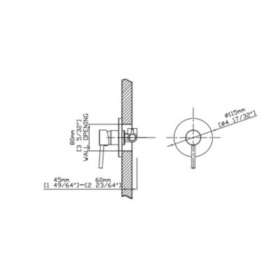 Karag Artemis SO51021-C Μίκτης Μπαταρίας Εντοιχισμού Ντουζιέρας 1 Εξόδου Chrome