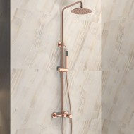 Karag Artemis Ρυθμιζόμενη Στήλη Ντουζ με Μπαταρία Rose Gold SO551B-RG