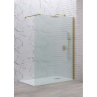 Karag Walkin 1 Διαχωριστικό Ντουζιέρας 100x200cm Clear Glass Oro Flute