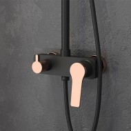 Karag Andare Black Στήλη Ντουζ 136cm Nero-rose gold WNW33R98PA-RG