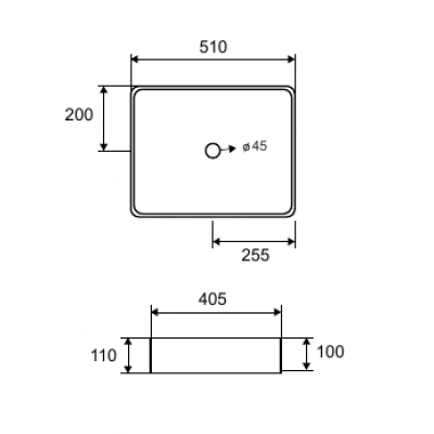 Karag LT2178 Επικαθήμενος Νιπτήρας Πορσελάνης 51x40.5cm Λευκός