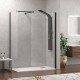 Karag Walkin 2 Διαχωριστικό Ντουζιέρας 70x70x200cm Clear Glass Nero