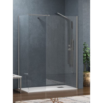 Karag Walkin 2 Διαχωριστικό Ντουζιέρας 100x70x200cm Clear Glass Cromo