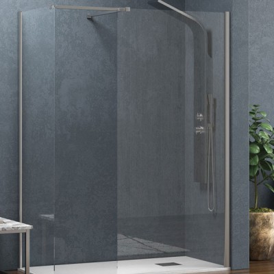 Karag Walkin 2 Διαχωριστικό Ντουζιέρας 110x70x200cm Clear Glass Cromo